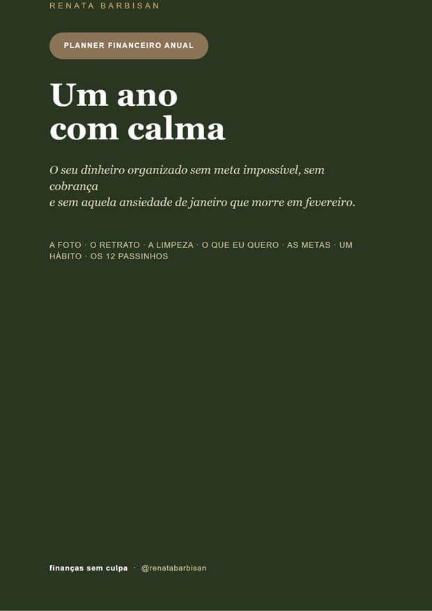 Capa do planner Um Ano com Calma